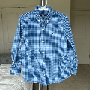 Vineyard Vines Button Down Whale Shirt - Blue Gingham